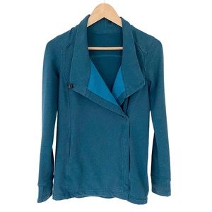 Lululemon Jacket Size 2 Coast Easy Wrap II Teal Alberta Blue Pockets